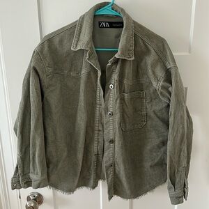 Olive green courdoroy jacket